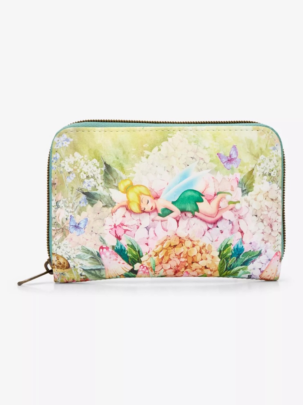 Disney Tinker Bell Floral Zip Wallet